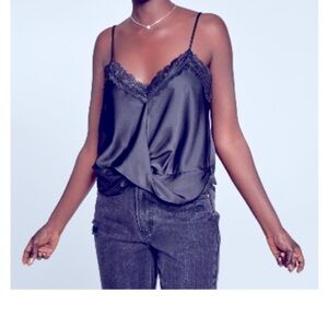 AND NOW THIS
Women's Twisted Lace-Trim Camisole black size  XL